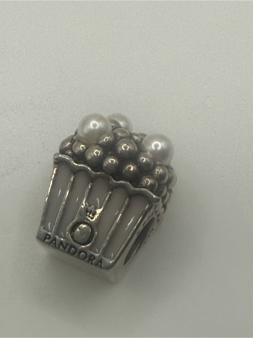 Pandora Popcorn Charm w Pearls! - Picture 5 of 8